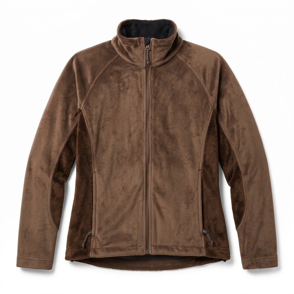 Mountain Hardwear Womens S Brown Full Zip Fleece Jacket Outdoor
